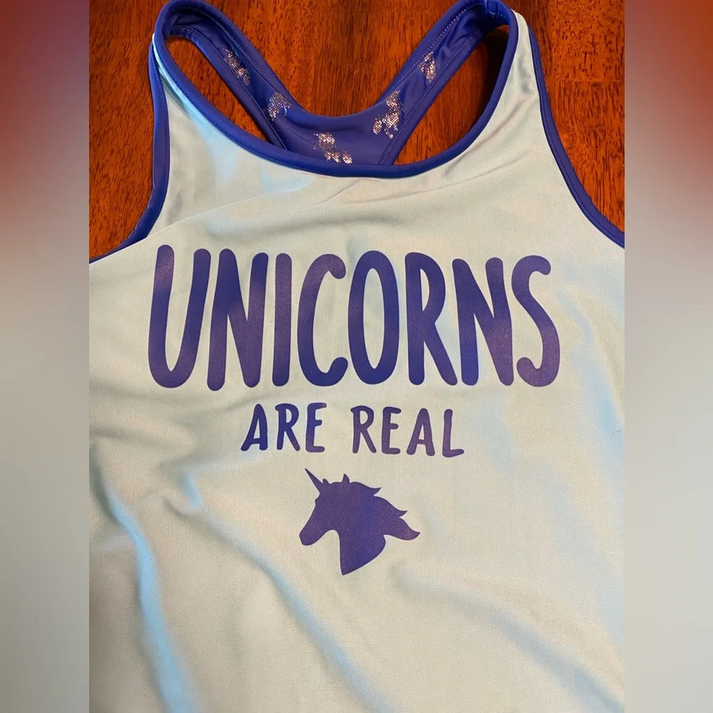 Justice Reversible unicorn one-piece swimming suit